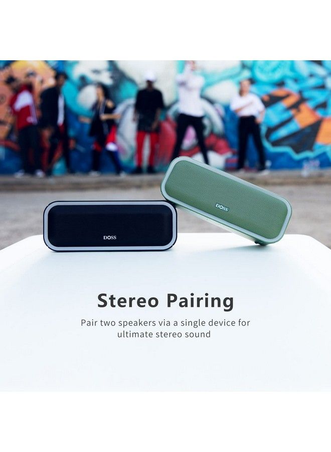 Doss Bluetooth Speaker Doss Soundbox Pro+ Wireless Speaker With 24W Stereo Sound Punchy Bass Ipx6 Waterproof 15Hrs Playtime Wireless Stereo Pairing Multicolors Lights Speaker For Homeoutdoorblack - Image 5