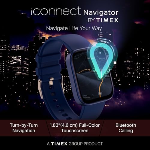 TIMEX iConnect Navigator 1.83"(4.6cm) Display with Turn by Turn Navigation & BT Calling Smartwatch for Unisex - TWIXW902T - Image 3