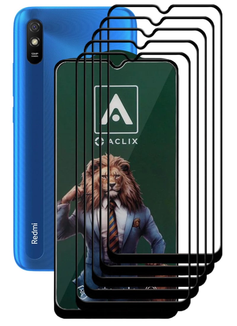 ACLIX 5 Pieces Antistatic ESD Dustproof Premium Quality High Definition Tempered Glass Screen Protector Designed For Xiaomi Redmi 9A - Image 1