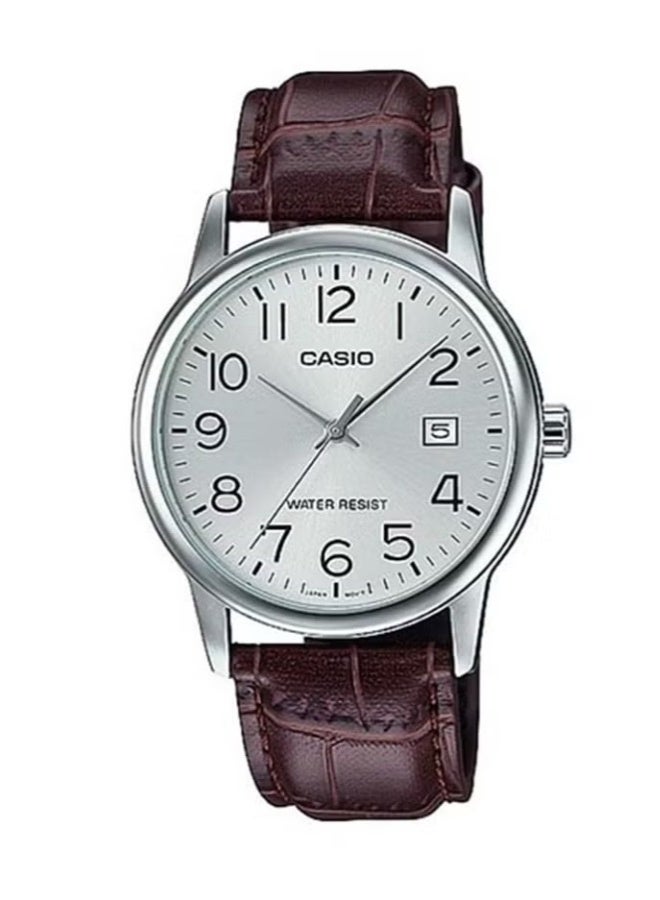Casio His & Her Brown Leather Band Couple Watch MTP/LTP -V002L-7B2UDF - Image 3