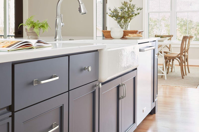 Amerock | Cabinet Pull | Satin Nickel | 3-3/4 Inch (96 Mm) Center-To-Center | Ville | 1 Pack | Drawer Pull | Cabinet Handle | Cabinet Hardware - Image 2