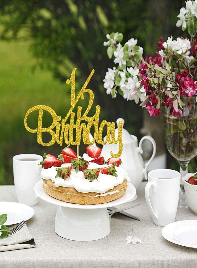 فيستيكو زينة كعكة عيد ميلاد فيستيكو® الذهبية اللامعة، عيد ميلاد الطفل نصف السنة، عيد ميلاد سعيد 6 أشهر، لوازم تزيين حفلات عيد الميلاد النصفي - Image 4