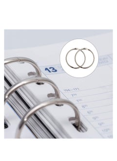 Y&D Binder Rings 0.8 Inch 60 Pcs Book Rings O for Flashcards Loose Metal Index Cards Silver Loose Leaf Paper School Home or Office  - Image 4