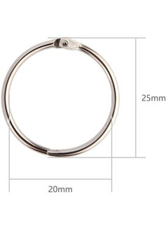 Y&D Binder Rings 0.8 Inch 60 Pcs Book Rings O for Flashcards Loose Metal Index Cards Silver Loose Leaf Paper School Home or Office  - Image 3