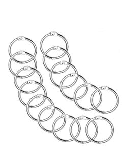 Y&D Binder Rings 0.8 Inch 60 Pcs Book Rings O for Flashcards Loose Metal Index Cards Silver Loose Leaf Paper School Home or Office  - Image 1