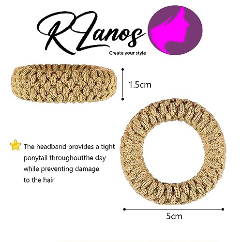 Rlanos Stylish Hair Accessories Set, Hair Bands, Ties, Ponytail Holders for Women, Rubber Band Combo, Ponytail Holder, Hair Ties Girls, Thick Hair Band For Women (Pack Of 12) Muticolor - Image 3