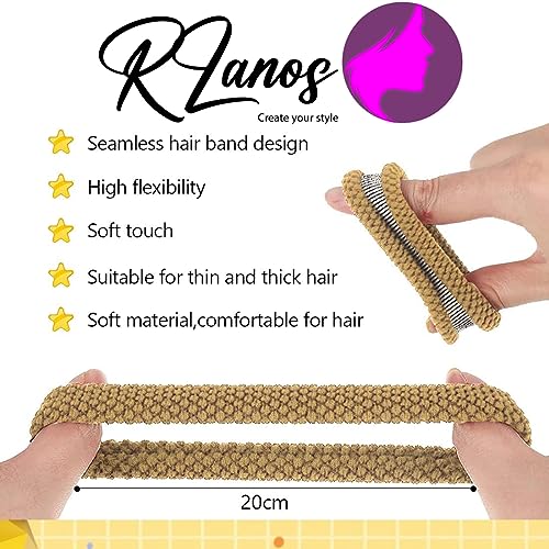 Rlanos Stylish Hair Accessories Set, Hair Bands, Ties, Ponytail Holders for Women, Rubber Band Combo, Ponytail Holder, Hair Ties Girls, Thick Hair Band For Women (Pack Of 12) Muticolor - Image 2