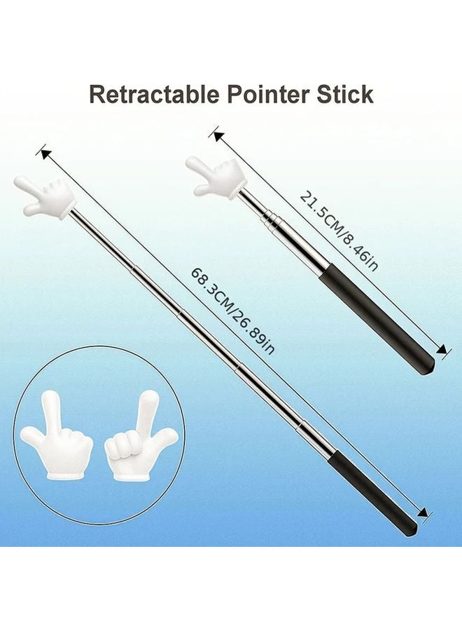 Retractable Teaching Pointer Pink Telescoping Presentation Stick Lightweight Portable For Classroom Conference Workshop - Image 2