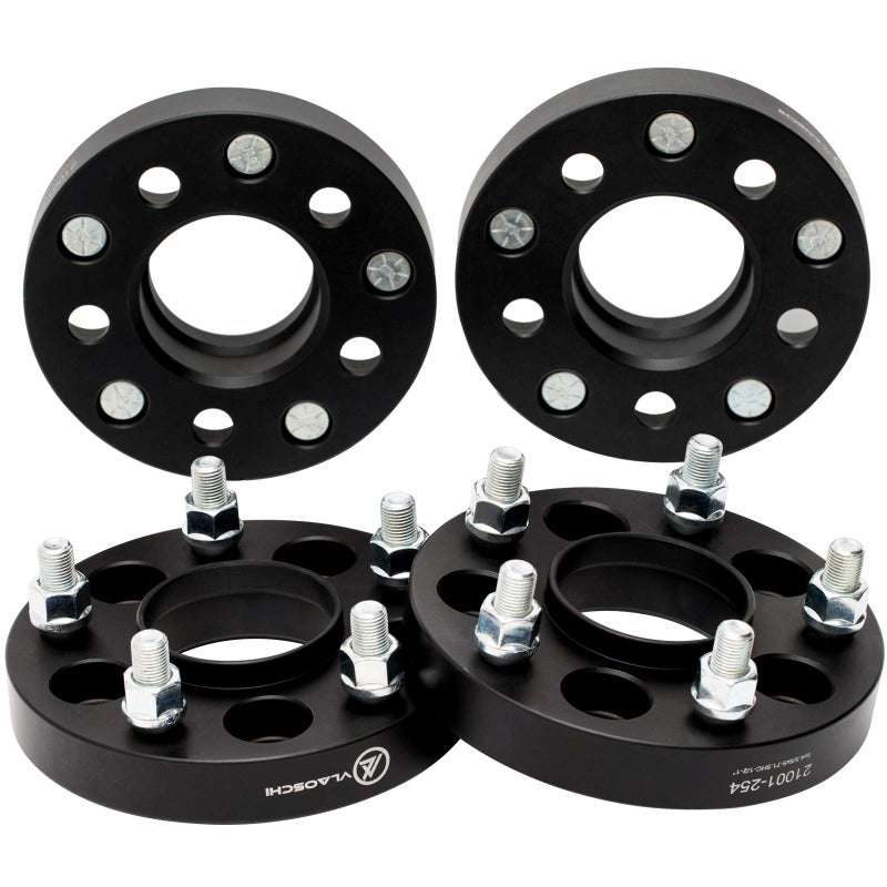 VLAOSCHI Black Forged 5x115 Hubcentric Wheel Spacers 1 Inch with 14x15 Studs 715mm Hub Bore Compatible with Dodge 5 Lug for 20092026 Challenger 20062026 Charger 20052008 Magnum Pack of 4 - Image 3