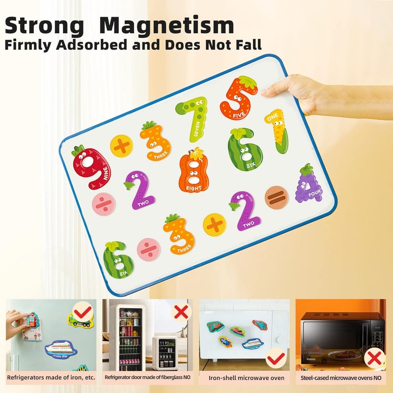 MiDeer Large Magnetic Fruits and Vegetables Numbers, Kids ABC Learning, Fridge Magnets, Preschool Learning & Educational Toys for 3 Year Olds (26 Pieces) - Image 3