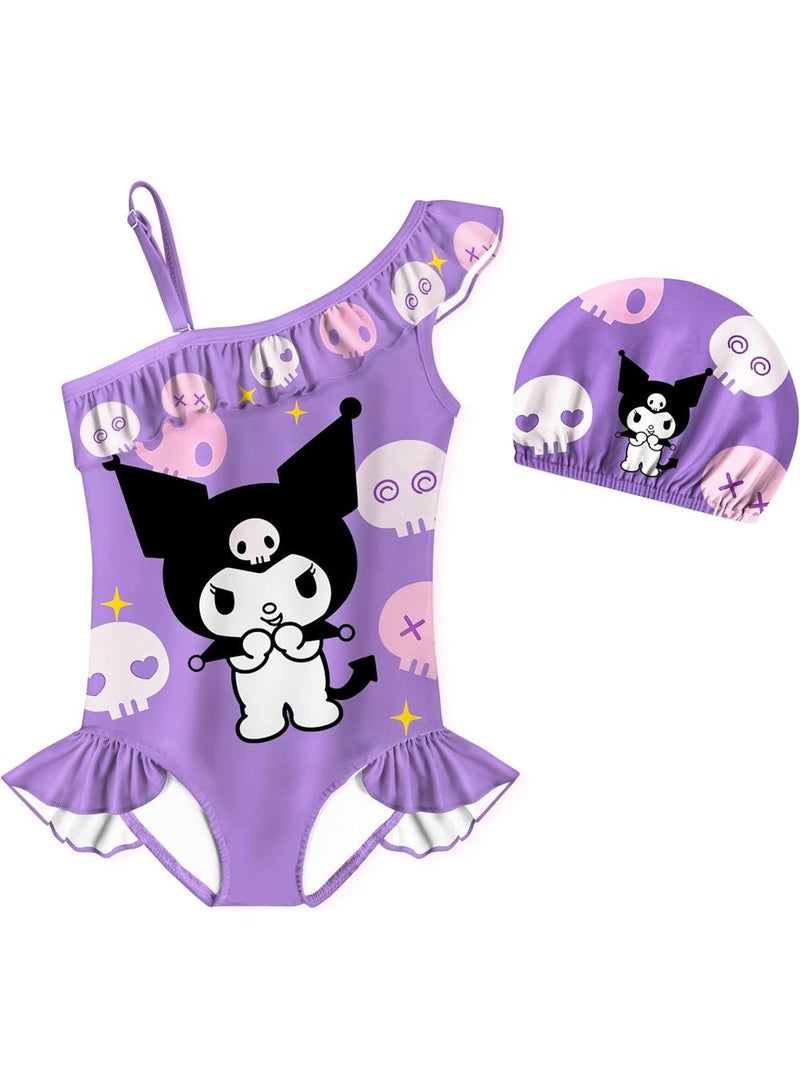 general Children'S Kuromi Swimsuit With Cap Set - Image 1