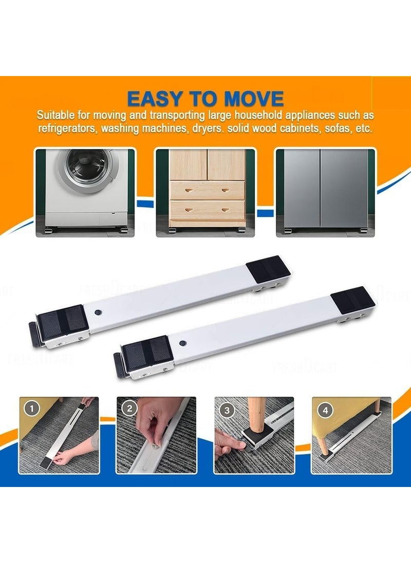 KIYARA MART Heavy Load Furniture Lifter Mover Tool Set Moving Roller Shifting Slider Tools for Washing Machines Fridge Sofa Table Cupboard Wardrobes Adjustable Height Lifting Tools