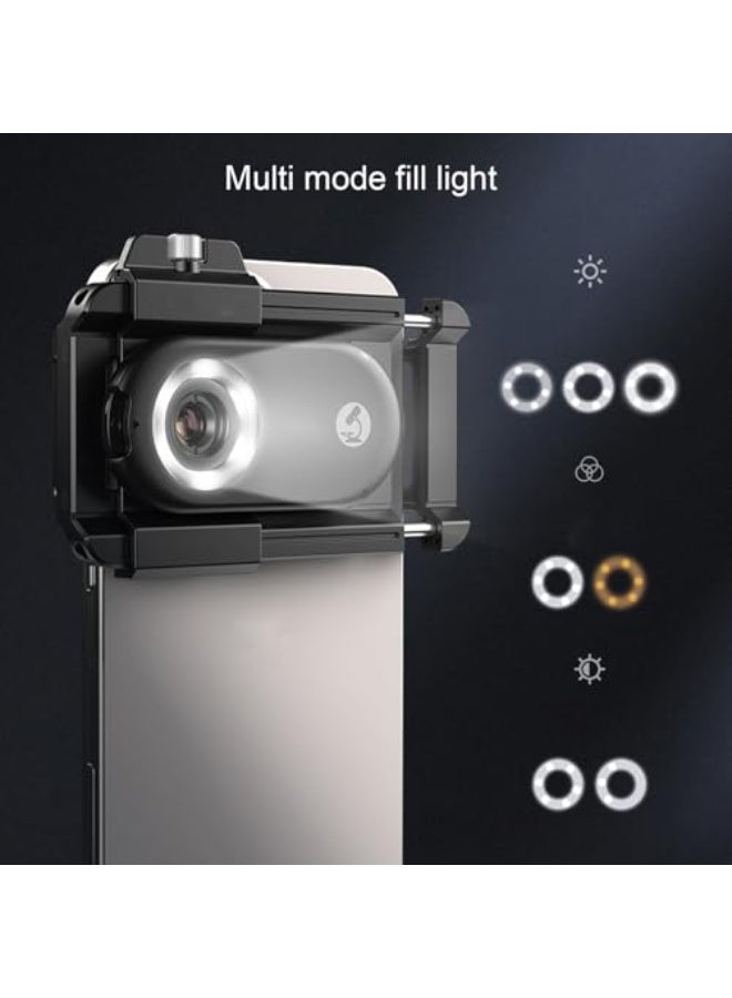 Phone Microscope Lens, Phone Micro Lens with LED Light, CPL Filter, Phone Macro Lens Attachment with Universal Clip, Pocket Digital Microscope for All Smartphones - Image 3