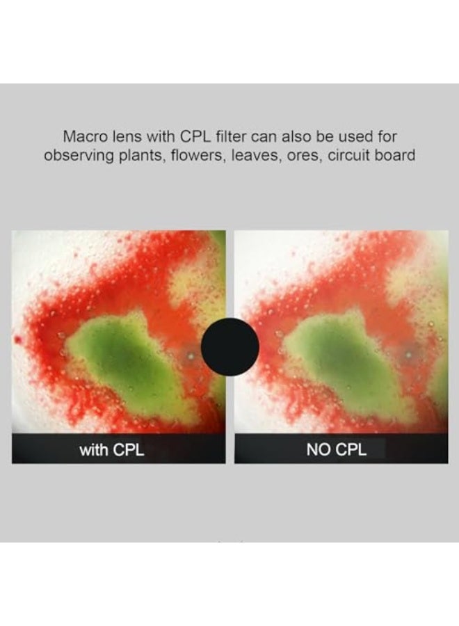 Phone Microscope Lens, Phone Micro Lens with LED Light, CPL Filter, Phone Macro Lens Attachment with Universal Clip, Pocket Digital Microscope for All Smartphones - Image 4