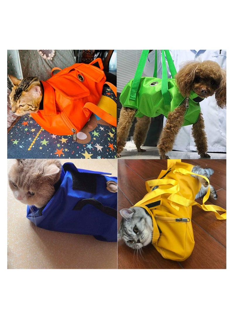 Cat Grooming Restraint Bag for Nail Trimming and Claw Care Anti Scratching Medical Use Orange M - Image 5