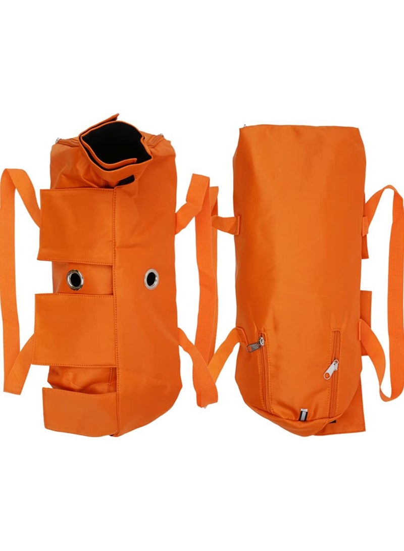 Cat Grooming Restraint Bag for Nail Trimming and Claw Care Anti Scratching Medical Use Orange M - Image 2