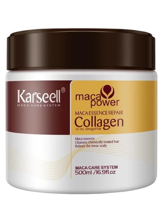Karseell Collagen Hair Treatment Deep Repair Conditioning Argan Oil Collagen Hair Mask 500 ml - Image 1