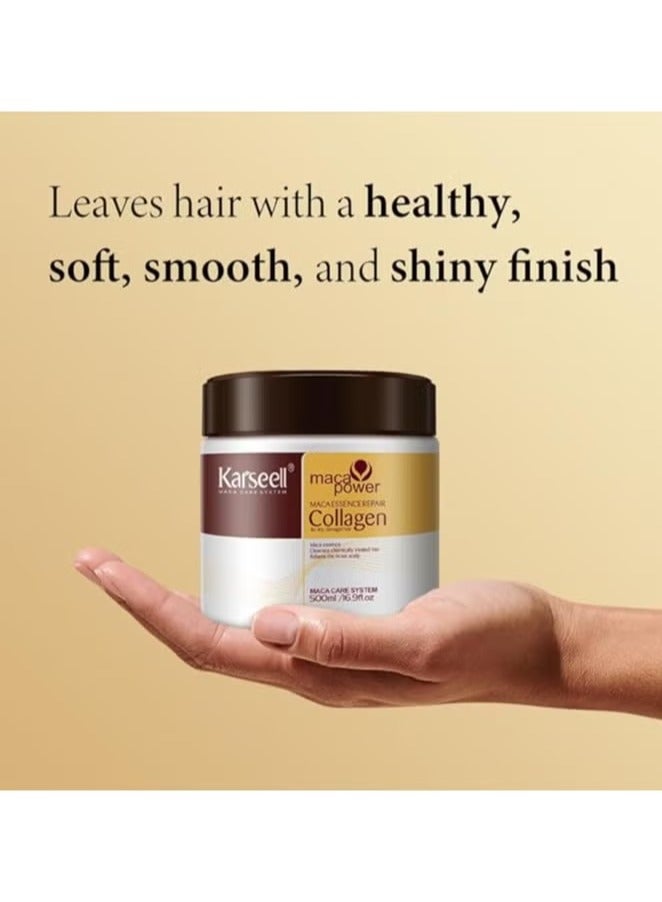 Karseell Collagen Hair Treatment Deep Repair Conditioning Argan Oil Collagen Hair Mask 500 ml - Image 3