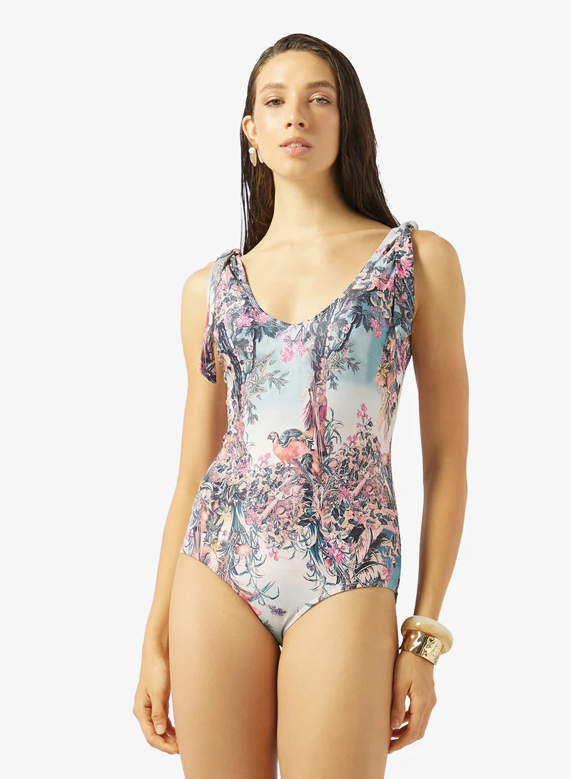 Soleira  Printed Swimsuit With Shirt for Women | Best Price UAE