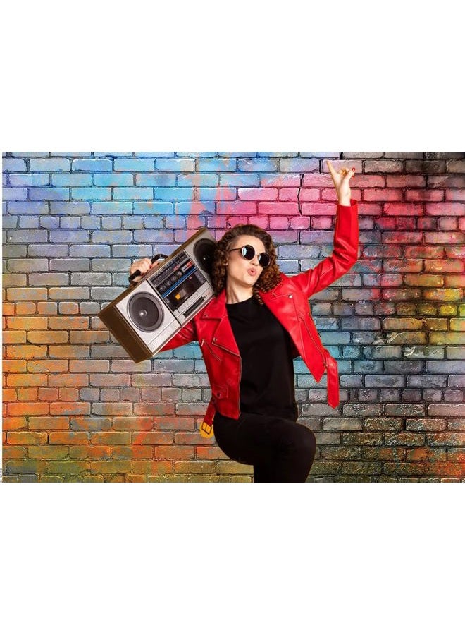 LTLYH 7x5ft Colorful Brick Wall Photo Backdrop Baby Birthday Wedding Party Photography Background Decor Studio Photo Booth A081 - Image 3