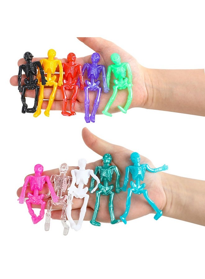 DIYASY Stretchy Skeletons Toys 50 Pack Halloween Party Favors For Kids Stretchy Skull Bulk Set Boys Girls Prizes Gifts Goodies Goody Bag Fillers - Image 4