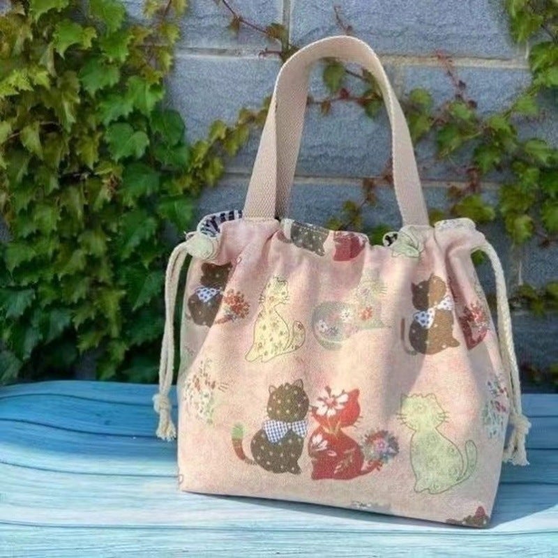 Small Tote Bag For Commuting To Work, Versatile Portable Sundries Bag, Cute Women'S Lightweight Canvas Lunch Bag - Image 2