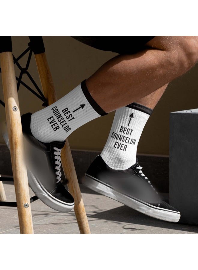 SSQBZU Best Counselor Ever, Counselor Appreciation Gifts, Gifts for Counselors, School Counselors, Camp Counselor, Novelty Socks, Favors for Birthday, Thanksgiving, Christmas, Back-to-school Season, etc.(112 - Image 5