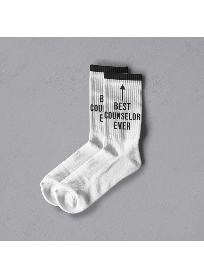 SSQBZU Best Counselor Ever, Counselor Appreciation Gifts, Gifts for Counselors, School Counselors, Camp Counselor, Novelty Socks, Favors for Birthday, Thanksgiving, Christmas, Back-to-school Season, etc.(112 - Image 4
