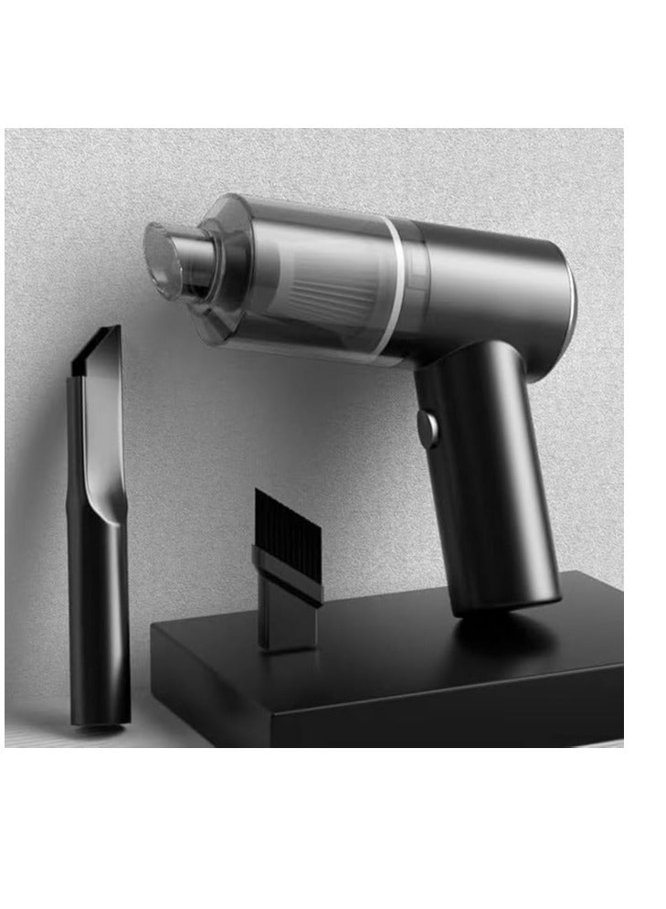 مكنسة كهربائية صغيرة للسيارة، 2 في 1 مكنسة كهربائية لاسلكية محمولة باليد، مكنسة كهربائية للسيارة بمحرك بدون فرشاة عالية الطاقة 120 وات قابلة لإعادة الشحن وسهلة التنظيف داخل السيارة - Image 1