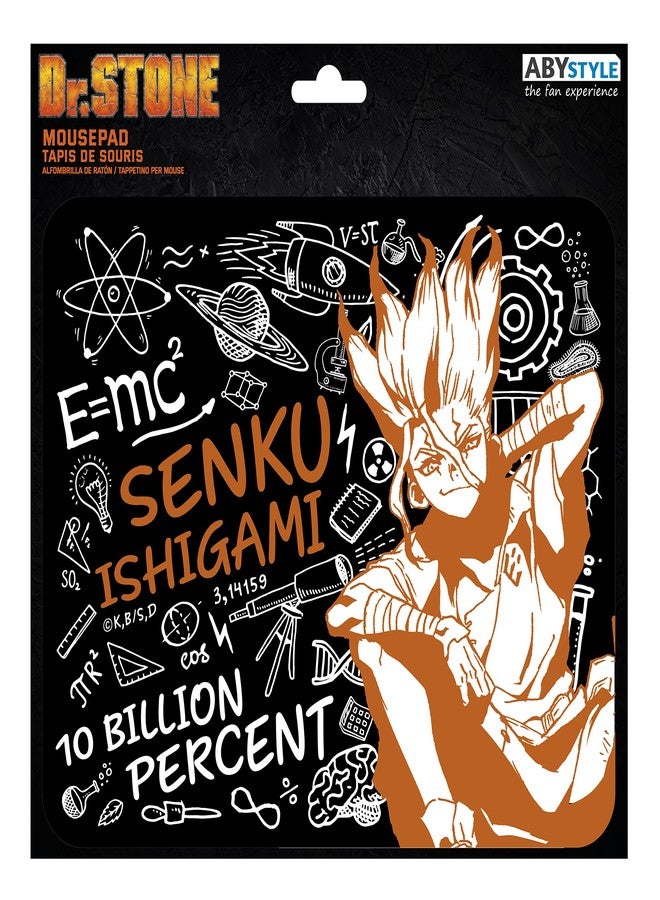 ABYSTYLE Dr. Stone Senku Ishigami Mousepad 9.25" x 7.7" Square Mouse Pad Precision Speed and Non-Slip Rubber Base Anime Manga Office Desktop Accessories Gift - Image 2