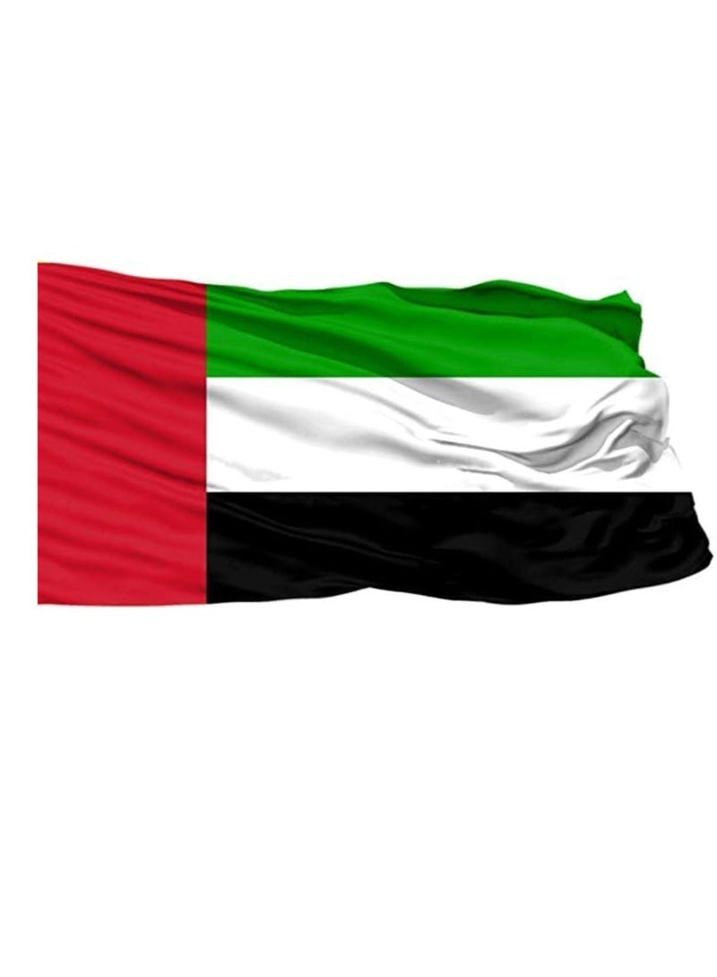 UAE Flag United Arab Emirates National Day Flag Durable Cotton Fabric, Indoor & Outdoor Use, Weather Resistant Banner for Home, Building, Car Decoration & Patriotic Events 2Meter