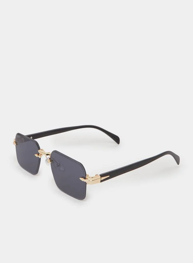 Styli Square Frame Sunglasses with Nose Pads