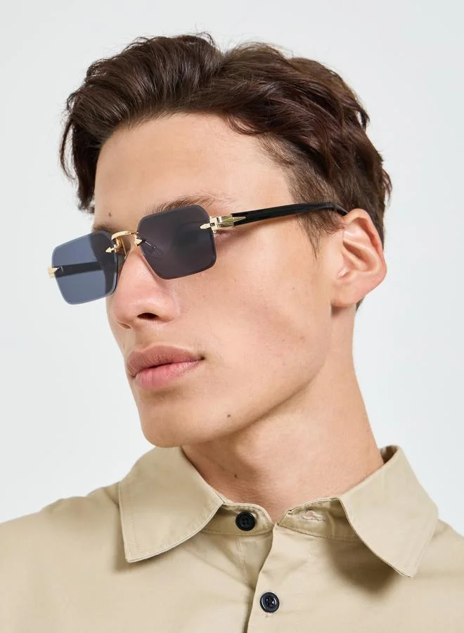 Styli Square Frame Sunglasses with Nose Pads