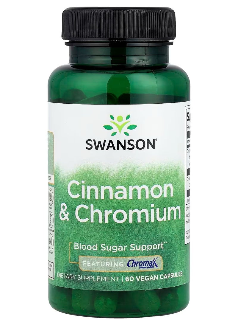 Swanson, Cinnamon & Chromium, 60 Vegan Capsules