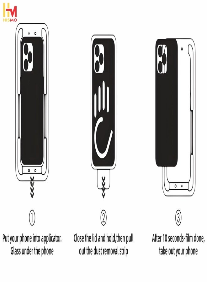 HISMO 【iPhone 17 Pro Max】Privacy Screen Protector−Easy Fit 9H Tempered Glass, Auto-Alignment, Anti-Scratch, Smudge-Resistant, Bubble-Free, Durable Edge-to-Edge Coverage, 28° Privacy Peep Protection - Image 5