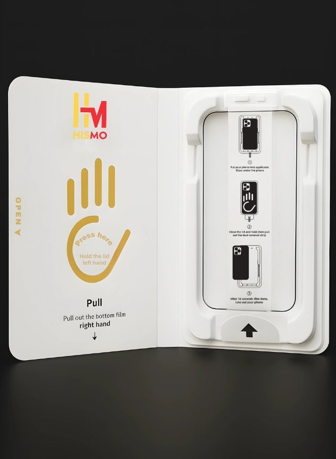 HISMO 【iPhone 17 Pro Max】Privacy Screen Protector−Easy Fit 9H Tempered Glass, Auto-Alignment, Anti-Scratch, Smudge-Resistant, Bubble-Free, Durable Edge-to-Edge Coverage, 28° Privacy Peep Protection - Image 4