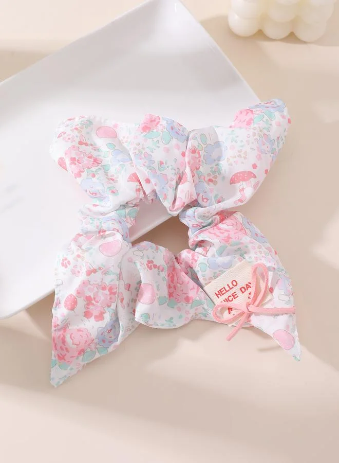 Take Two Floral Print Scrunchie