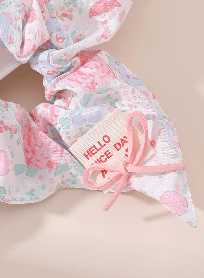 Take Two Floral Print Scrunchie