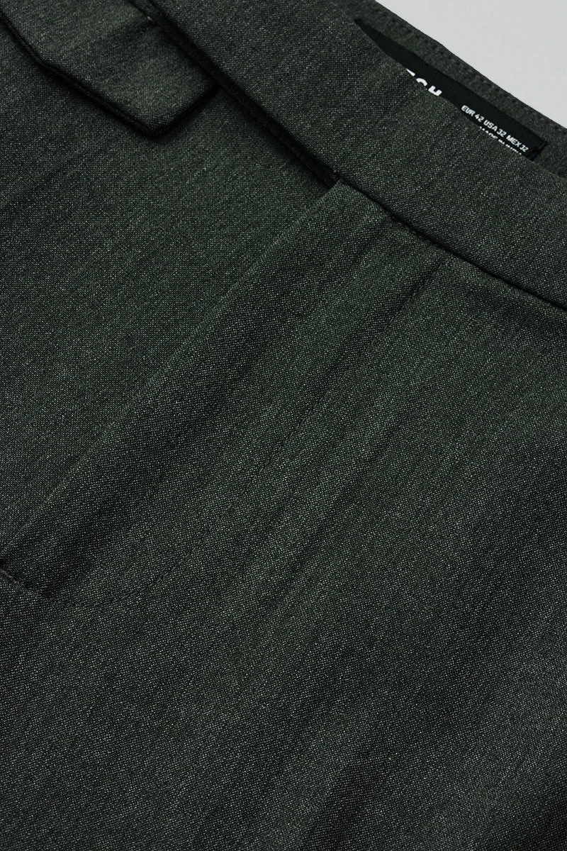 Snitch Olive Relaxed Fit Stretch Trousers for Men | Best Price UAE