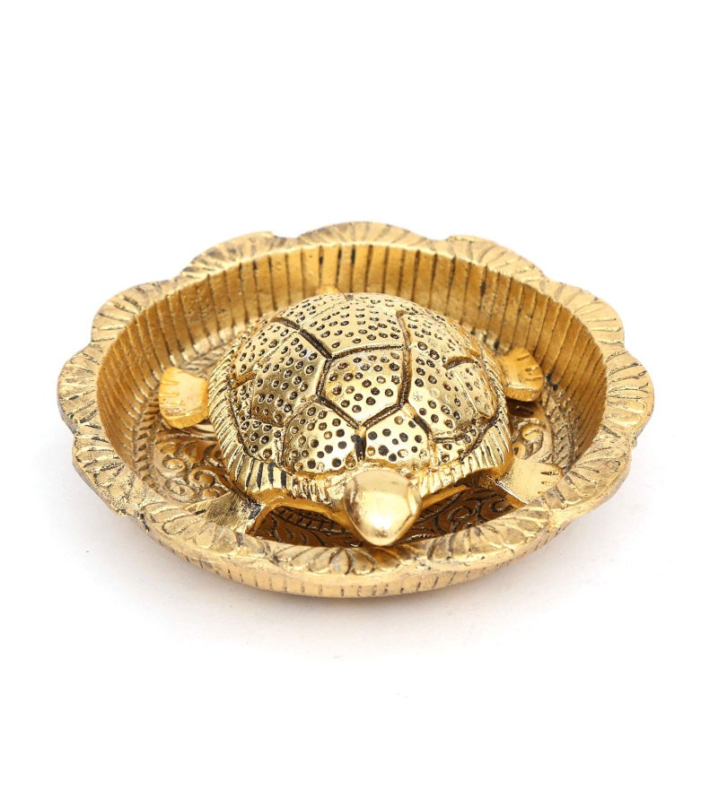 KridayKraft Tortoise Plate for Vastu Feng Sui kachua Yantra for Good Luck,Metal Feng Shui Tortoise On Plate Showpiece for Good Luck Turtle Vastu Gift for Career and Luck Home Decoration - Image 4