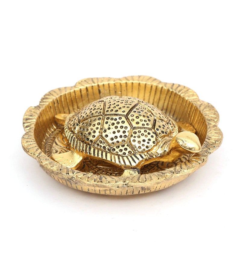 KridayKraft Tortoise Plate for Vastu Feng Sui kachua Yantra for Good Luck,Metal Feng Shui Tortoise On Plate Showpiece for Good Luck Turtle Vastu Gift for Career and Luck Home Decoration - Image 3