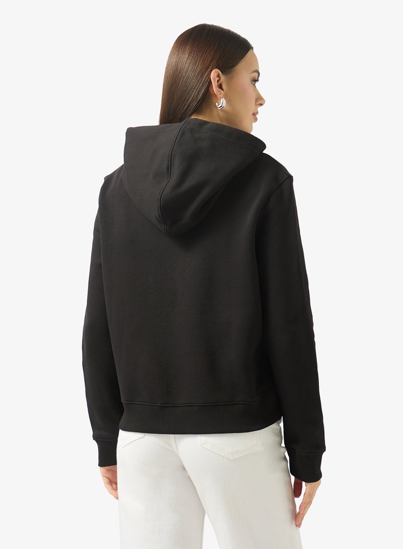 GUESS Logo Detail Zip Through Hoodie - Image 2