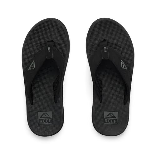 Reef Phantoms Mens Beach Flip Flop, Water Friendly, Soft and Supportive Molded Footbed, Black, 13 - Image 5