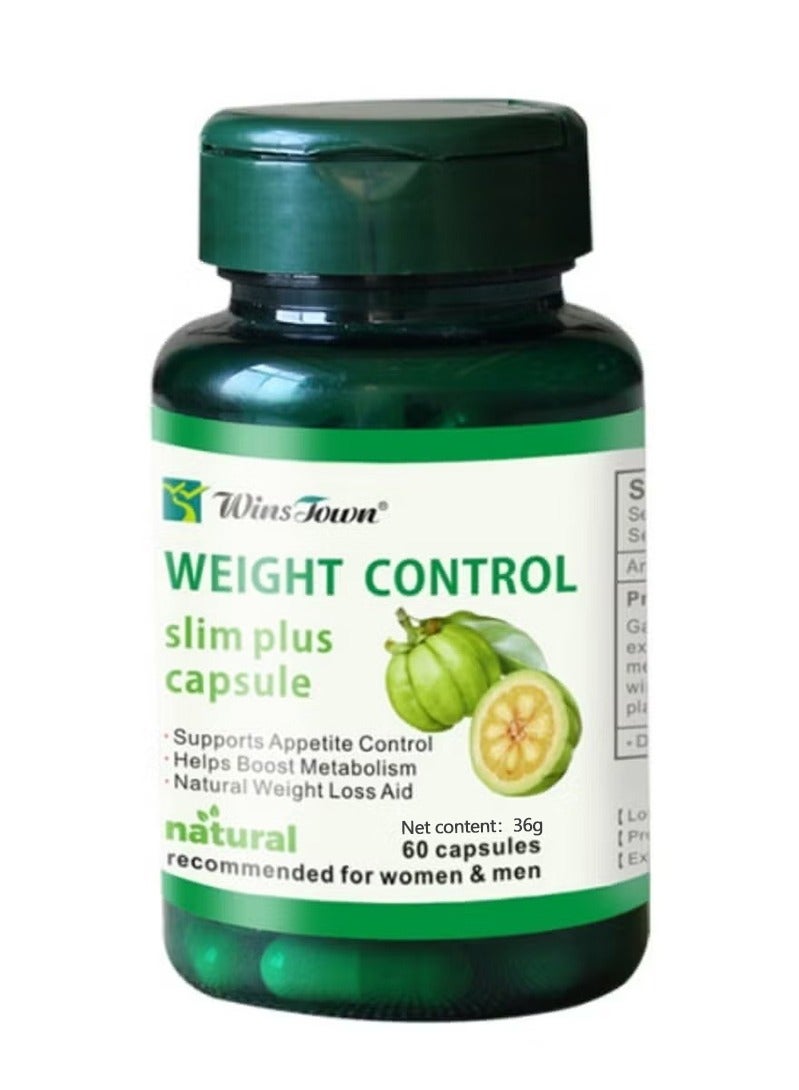 وينز تاون غارسينيا كامبوجيا كبسولات التحكم في الوزن الطبيعية ، التخسيس النظام الغذائي الهضم والأيض ، حرق الدهون وتخسيس الجسم ، حبوب فقدان الوزن المضادة للشيخوخة آمنة حرق الدهون وتخسيس 60 أقراص - Image 1