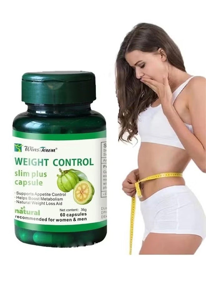 وينز تاون غارسينيا كامبوجيا كبسولات التحكم في الوزن الطبيعية ، التخسيس النظام الغذائي الهضم والأيض ، حرق الدهون وتخسيس الجسم ، حبوب فقدان الوزن المضادة للشيخوخة آمنة حرق الدهون وتخسيس 60 أقراص - Image 2