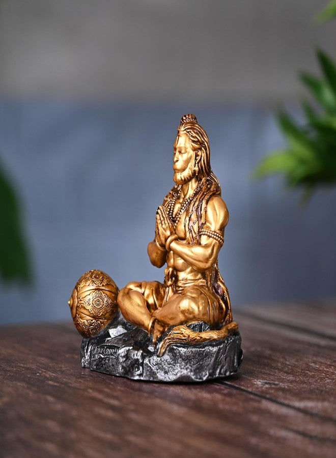 Artarium Hanuman Statue for Car Dashboard, Handmade Mahabali Hanuman Idol Home and Pooja Room Decor, Hanuman Ji Murti, Bajrang Bali Statue for Car Decoration Size - 3.5 inches (Pack of 1) - Image 3