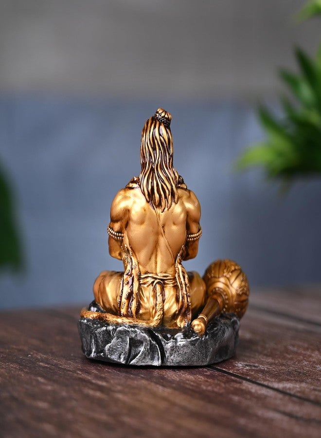 Artarium Hanuman Statue for Car Dashboard, Handmade Mahabali Hanuman Idol Home and Pooja Room Decor, Hanuman Ji Murti, Bajrang Bali Statue for Car Decoration Size - 3.5 inches (Pack of 1) - Image 4