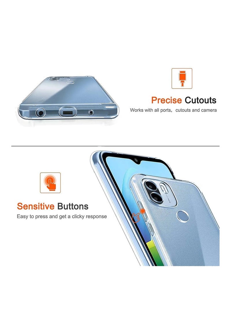 Techie Xiaomi Poco C50 TPU Soft Corner Ultra Slim Clear Case Shockproof Anti Fingerprint Transparent Protective Back Cover - Image 3