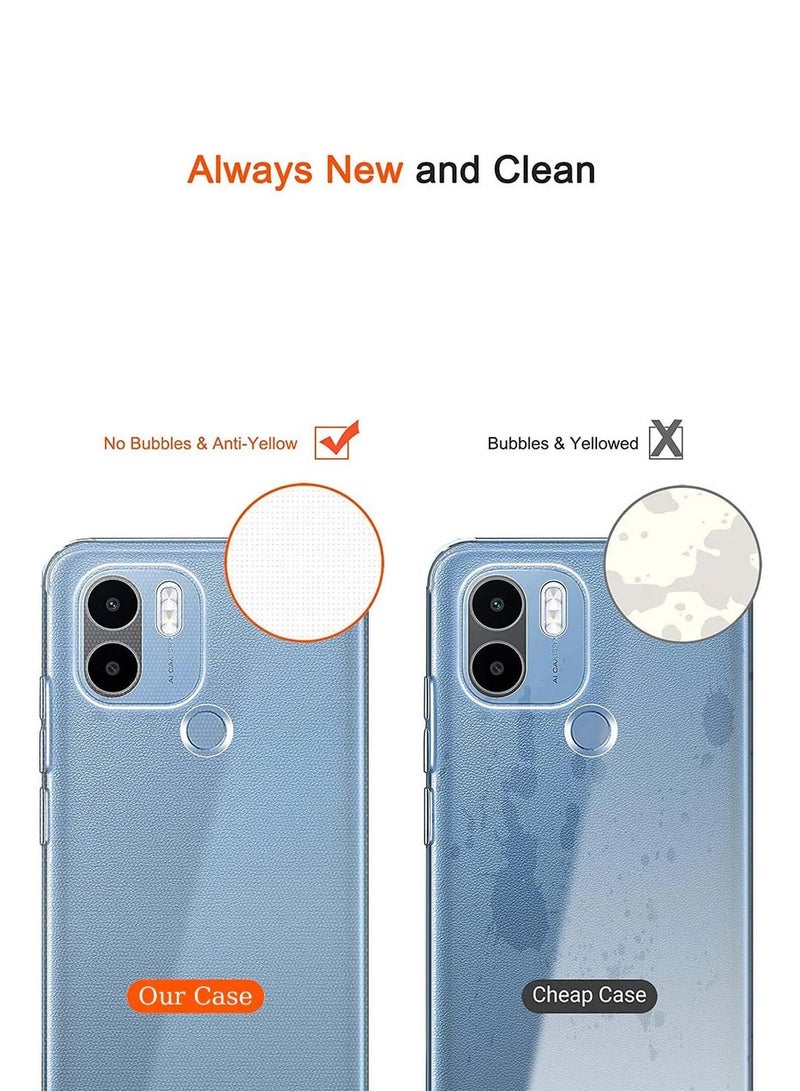 Techie Xiaomi Poco C50 TPU Soft Corner Ultra Slim Clear Case Shockproof Anti Fingerprint Transparent Protective Back Cover - Image 5