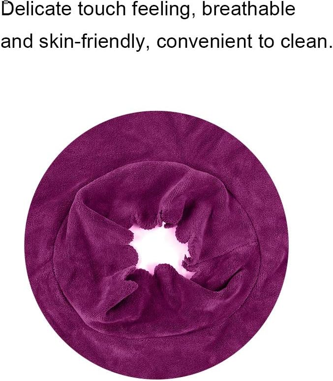 klarako Bed Towel,Soft Lintklarako free Towel Blanket Solid Color Highly Absorbent Towels with Hole for Beauty Salon(Violet) - Image 3